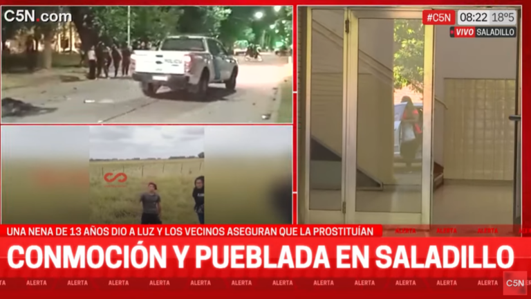 Pueblada y conmoción en Saladillo por la nena de 13 años que dio a luz un bebé