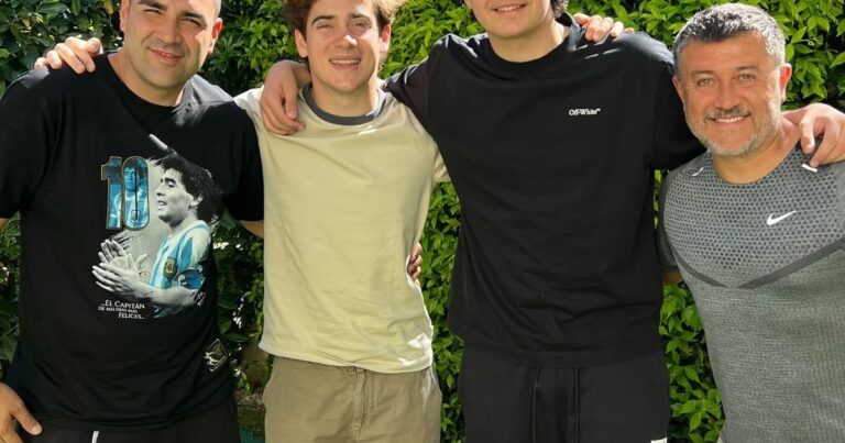 La foto viral de Colapinto comiendo un asado con el hijo de Flavio Briatore