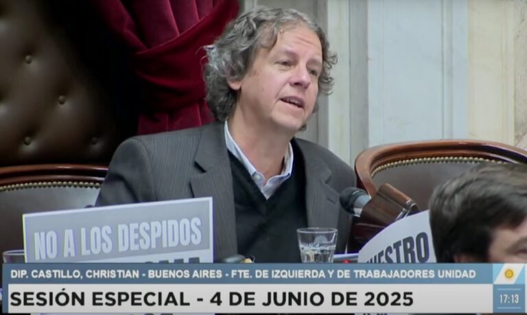 Christian Castillo: «Les da gusto reprimir mostrar esa imagen a los inversores»