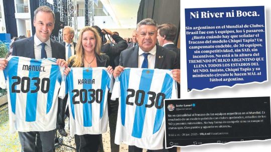 La tensión Milei-Tapia se reactiva por las eliminaciones de Boca y River