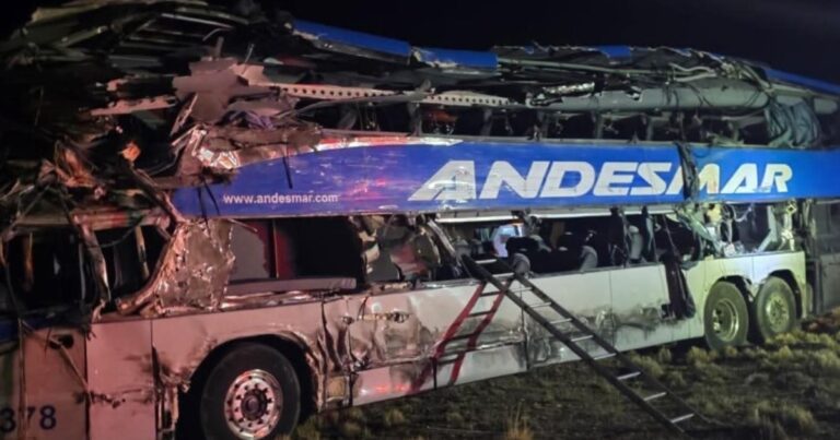 Trágico accidente en Santa Cruz: cuatro muertos en un choque entre un micro y un camión en la ruta 3