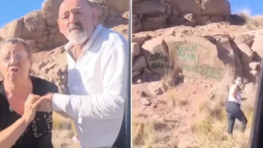 Identificaron a los turistas que vandalizaron un paisaje en Mendoza: podrían recibir una multa millonaria