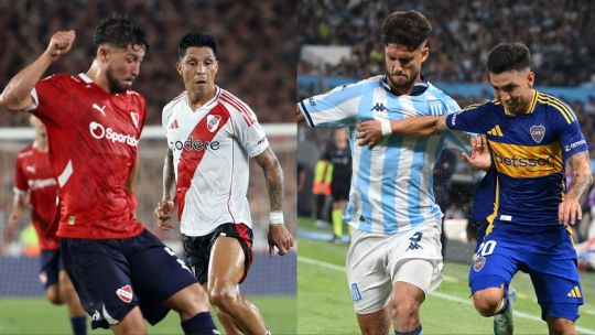 Sábado de clásicos: las formaciones para Boca vs Racing e Independiente vs River