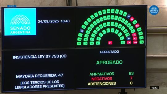 Uno a uno cómo votaron los senadores el veto de Javier Milei a la Emergencia en Discapacidad