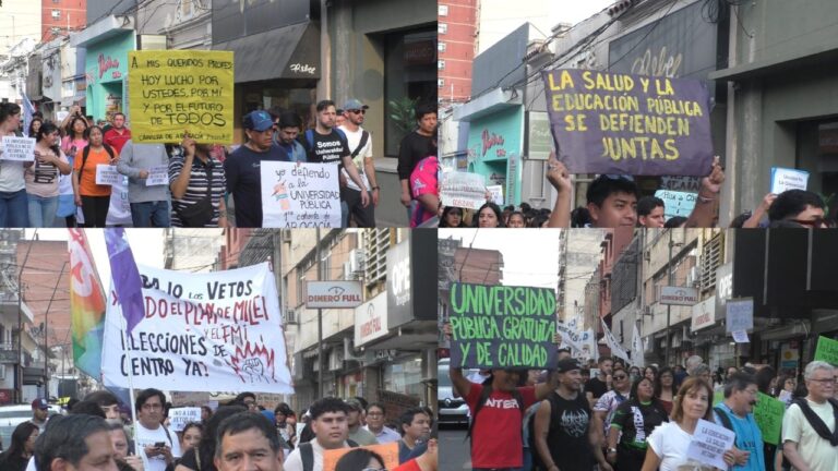 En las calles de Jujuy se hizo sentir el rechazo a los vetos de Milei