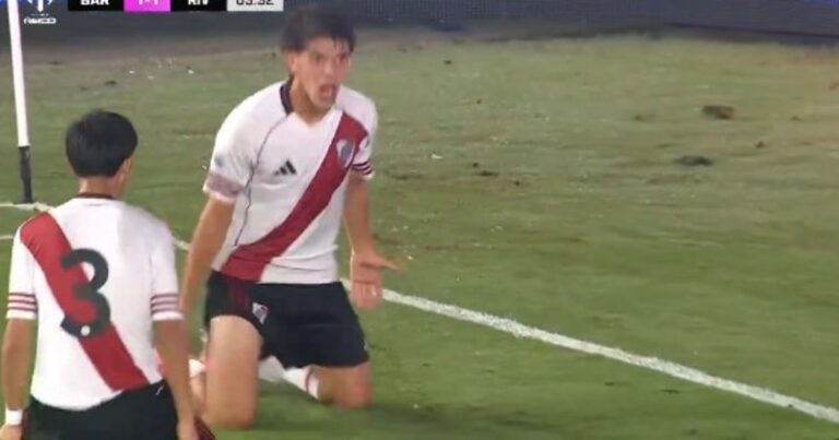 Con Messi en un palco, River empató contra el Barcelona en la Messi Cup